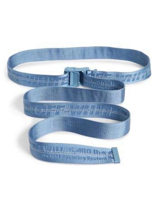 NWT OFF-WHITE MINI INDUSTRIAL BELT BLUE BLUE BUCKLE Authentic 1” x 78” main image 4